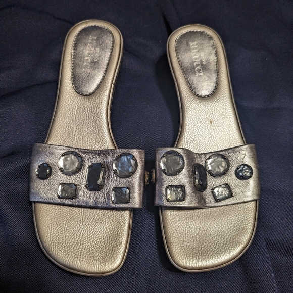 Sesto Meucci Shoes - SESTO MEUCCI silver bling sandals slides size 10N